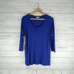 Bordeaux Anthropology Blue Longseele Top Small